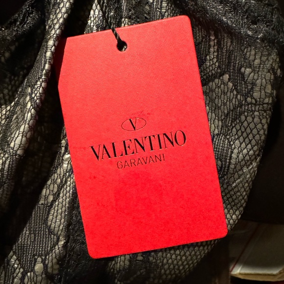 Valentino Garavani Black/Beige Lace Nuage Bow Medium Hobo Tote NWT RARE FIND - Picture 6 of 16